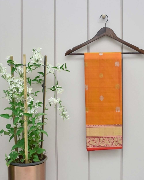 Orange Color Kanjivaram Silk Dupatta