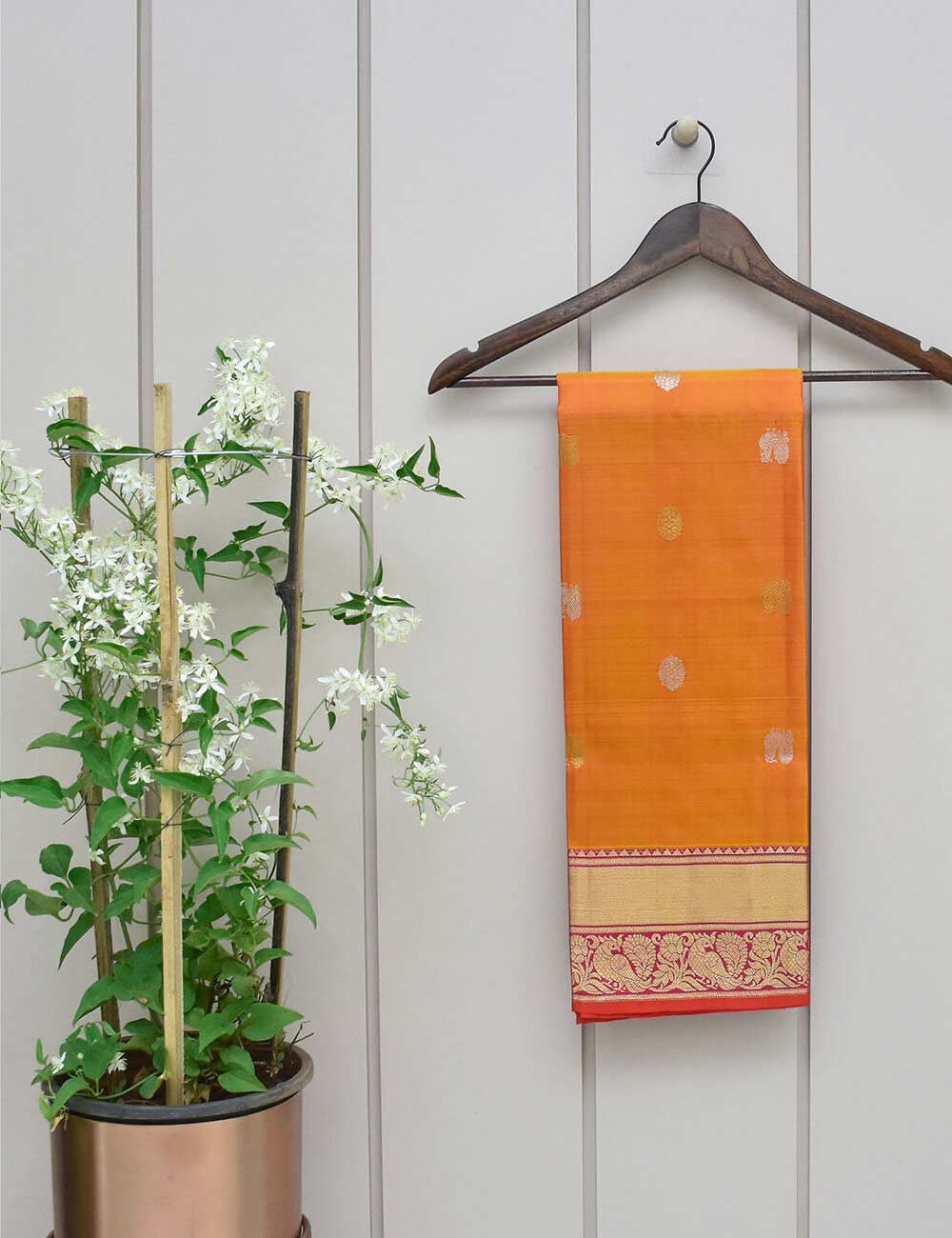 Orange Color Kanjivaram Silk Dupatta