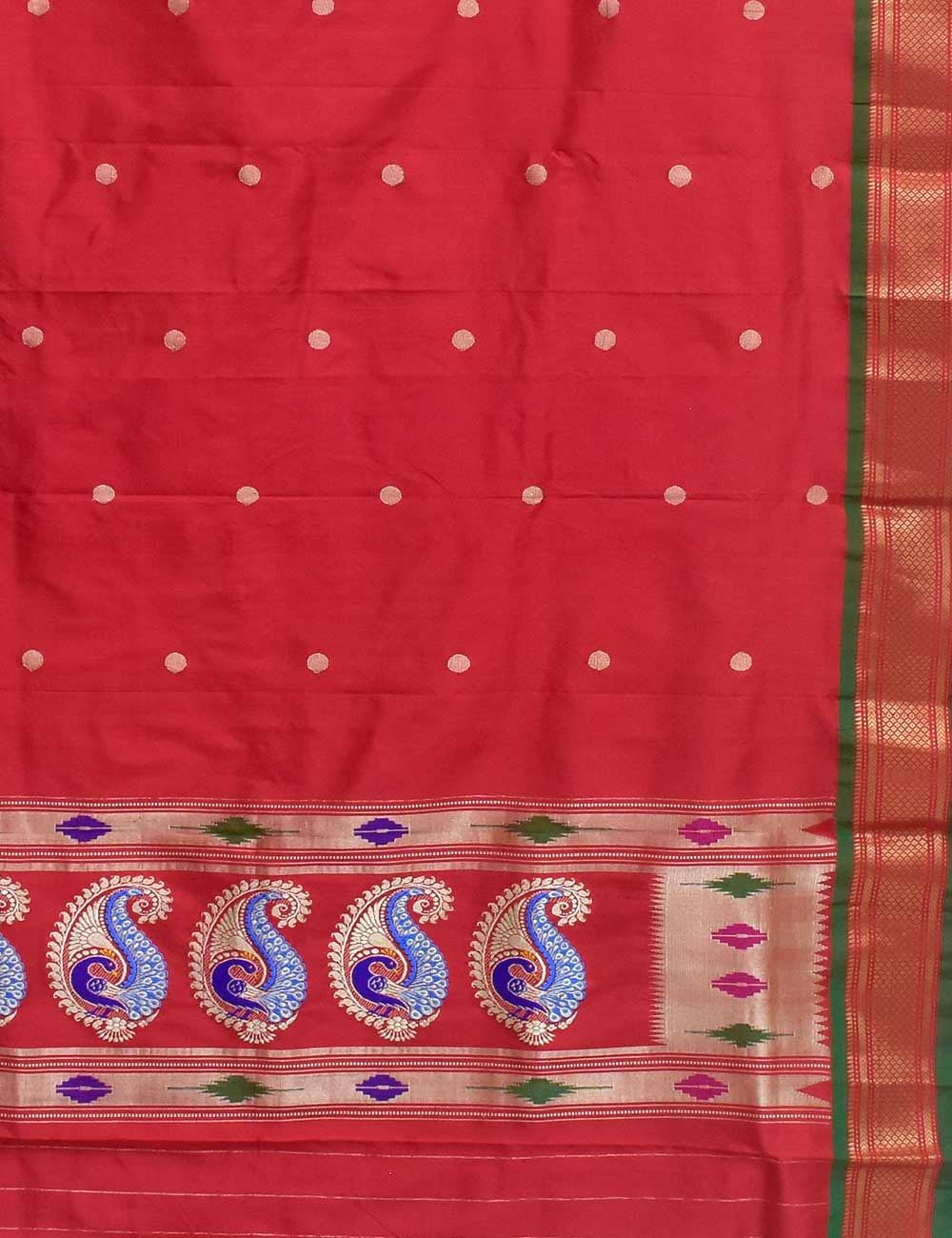 Red Color Paithani - Image 3