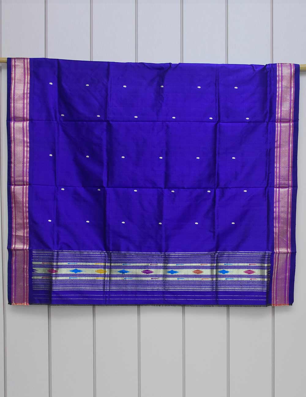 Royal Blue Color Paithani - Image 2