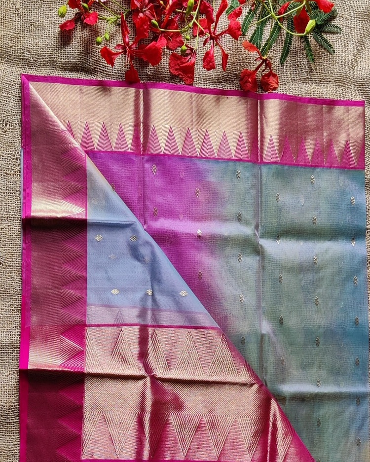 Handloom Katan Silk Dhoopchhanv Dupatta